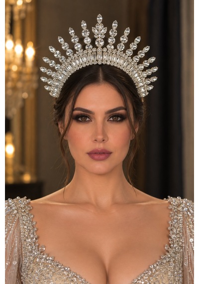 Kleopatra Alınlıksız-gelin Taçı Kına Party After Taç Beyaz - 922947472 Beyaz