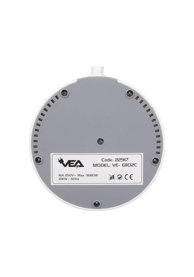 Vea Ve-g1102c Yuvarlak Grup Priz 2'li Usb + Type-c Girişli Telefon Standlı 1.5 Metre 1,5 m