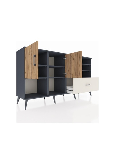 Kronos Konsol 7 Raflı Tek Çekmeceli 2 Kapaklı 176x59x99 Antrasit-çam/aytaşı Atlas Çam/aytası - Antrasıt Kronos Konsol 7 Raflı Tek Çekmeceli 2 Kapaklı 176x59x99 Antrasit-çam/aytaşı Atlas Çam/aytası - Antrasıt