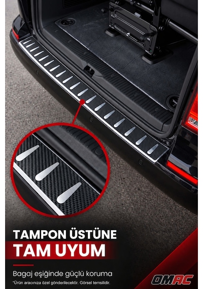 Bmw X3 F25 2010-2017 Uyumlu Arka Tampon Eşiği Krom-karbon Folyolu