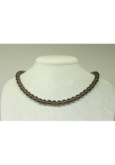 Duman Kuvars Taşı Kolye 8mm (Klipsli) Mor