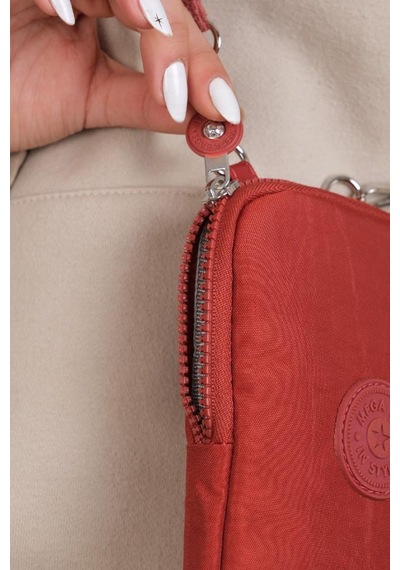 Baginn Klinkır Kumaş Mini Çapraz Askılı Kadın Cep Telefonu Çantası Mini Cüzdan Çanta 20 10 Cm Su İtici Kiremit