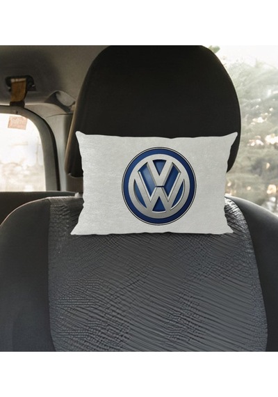 Bk Gift Volkswagen Tasarımlı Dikdörtgen Araç Koltuk Yastığı-1
