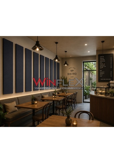 Akustik Kumaş Kaplı Panel-60x240cm Antrasit Gri