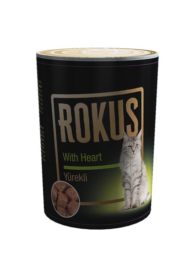 Rokus - 575 - Yüreklı Kedı Konservesı 410g X - Csmo-tex - 6 Adet