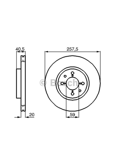 Bosch  On Fren Disk 2 Adt Tempra Albea Palio Doblo Punto Bravo
