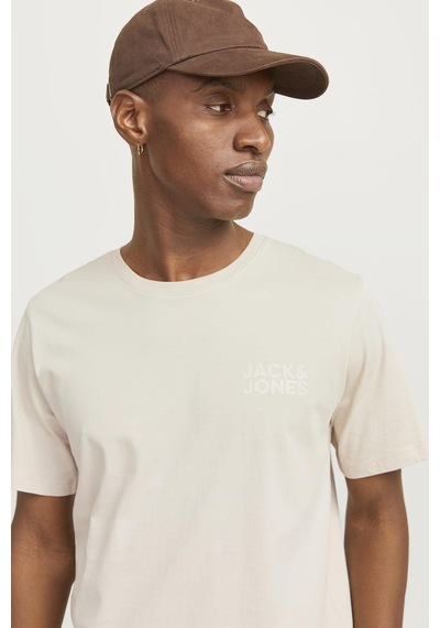 Jack & Jones Jjecorp Logo Tee Ss O-neck Noos Krem Renkli