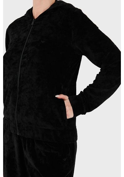 Emporio Armani Regular Fit Kapüşonlu Logolu Kadife Dokulu Eşofman Takımı Kadın Eşofman Takımı Ew004748 Af26228 Uc001 Siyah Emporio Armani Regular Fit Kapüşonlu Logolu Kadife Dokulu Eşofman Takımı Kadın Eşofman Takımı Ew004748 Af26228 Uc001 Siyah
