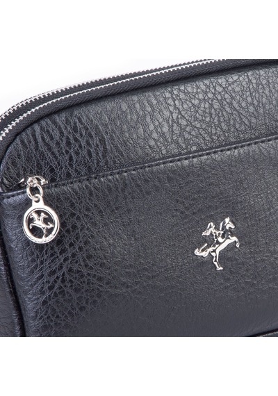 Nas Bag Kadın Günlük Sade Şık Çok Gözlü Çapraz Çanta 23x14 Cm Siyah Victoria