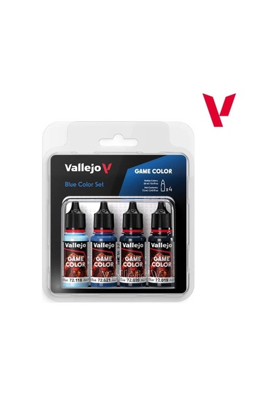 Vallejo 72376 4x18 Ml. Blue Color, Game Color Serisi Model Boyası Seti Renkli