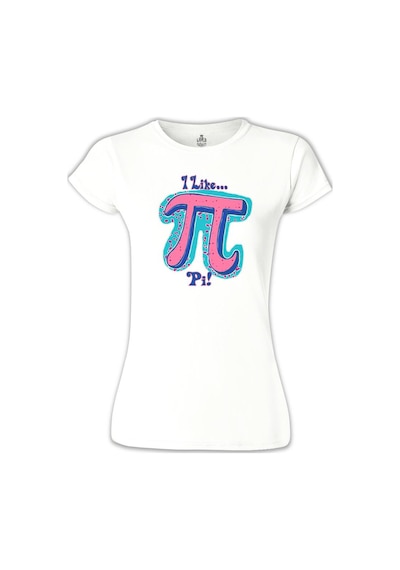 Matematik - Pi 21 Beyaz Kadın Tshirt 001