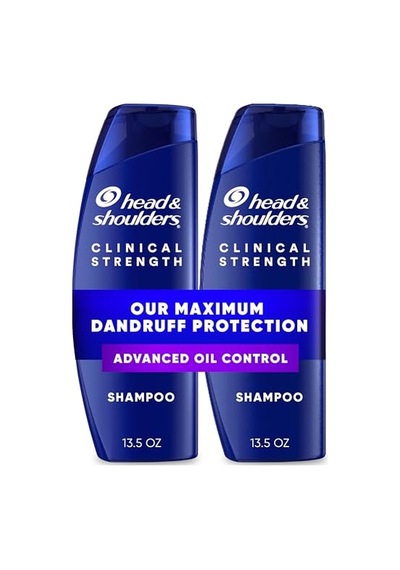Head & Shoulders Klinik Güçte Kepek Şampuanı İkili Paket, Ferahlatıcı Narenciye Özlü Gelişmiş Yağ Kontrolü, Her Biri 13,5 Oz.