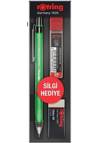 Rotring Okul Seti Visuclick Versatil /min Silgi 0.7 Mm Opak Yeşil Ro-vk07 Çok Renkli