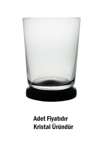 Paşabahçe El İmalatı Kristal Siyah Tabanlı Bardak 1 Adet 12959 - Şeffaf