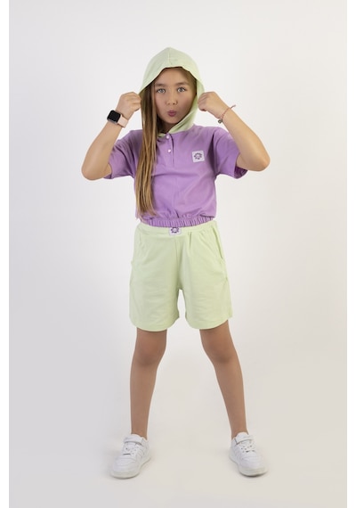 Harika Kids Kız Çocuk Kapşonlu Şortlu Alt-üst Takım 001 Harika Kids Kız Çocuk Kapşonlu Şortlu Alt-üst Takım 001