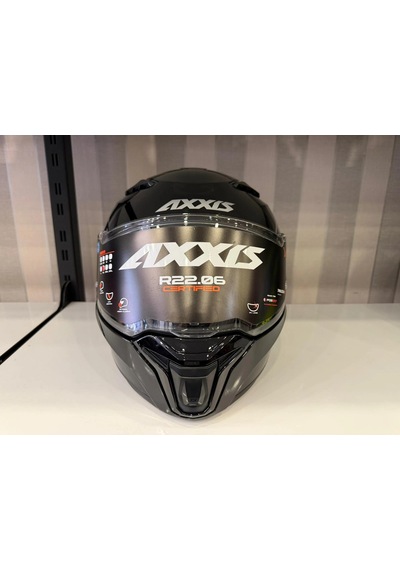 Axxıs Kask Panther Sv Solıd A1 Parlak Sıyah Siyah