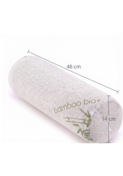 Çok Amaçlı Visco Silindir Yastık Ortopedik Boyun Yastığı Bel Boyun Bacak İçin Siyah Yastık Yumuşak Yastık 46x14 Cm Beyaz