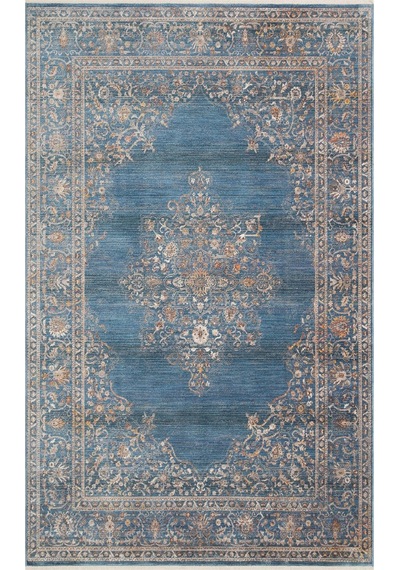 Hoom Rugs Petra 18 Mavi Makine Halısı Mavi