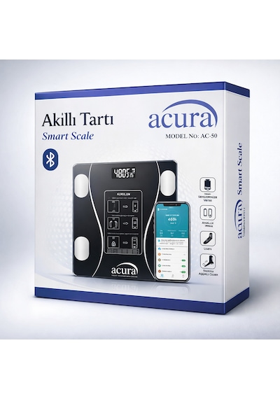 Acura Ac50 Smartscale Vücut Analizli Bluetooth Akıllı Tartı