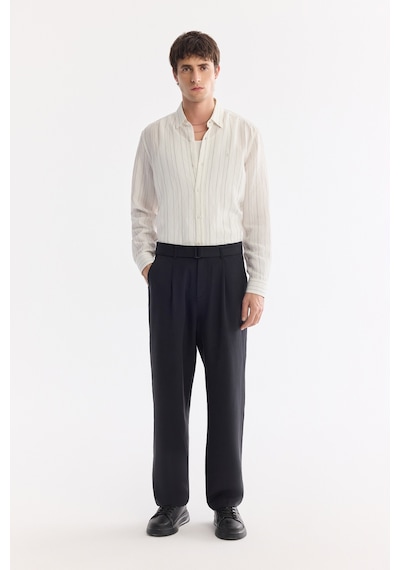 Avva Erkek Siyah Klasik Bel Nefes Alan Modal Karışımlı Soft Touch Baggy Fit Pantolon A61y3033 Avva Erkek Siyah Klasik Bel Nefes Alan Modal Karışımlı Soft Touch Baggy Fit Pantolon A61y3033