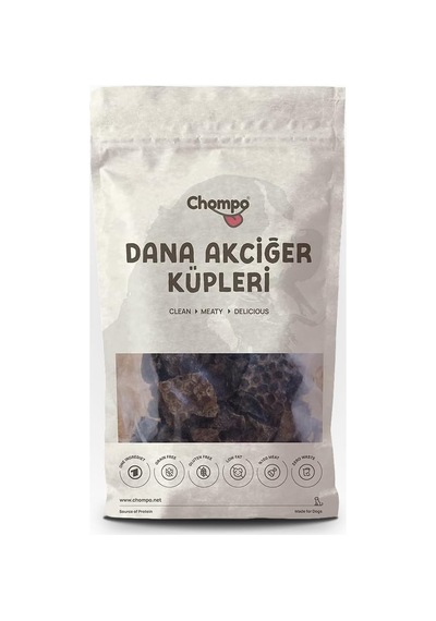 Dana Ciğer Küp 100% Doğal Katkısız Köpek Ödül Maması 100 Gr Tek İçerik