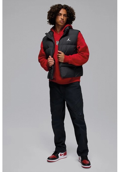 Nike Jordan Flight Down Loose Fit Vest Bol Kesim Su İtici Kaz Tüyü Erkek Yelek Siyah