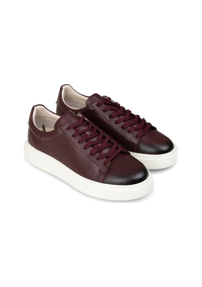Deery Erkek Bordo Hakiki Deri Sneaker Ayakkabı - 04651mbrde01