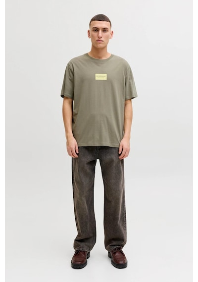 Jack & Jones Jjfrank Erkek Tişört Bisiklet Yaka Kısa Kollu Haki