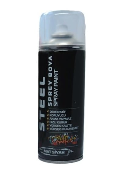 STEEL SPREY BOYA 400 ml - MAT SİYAH