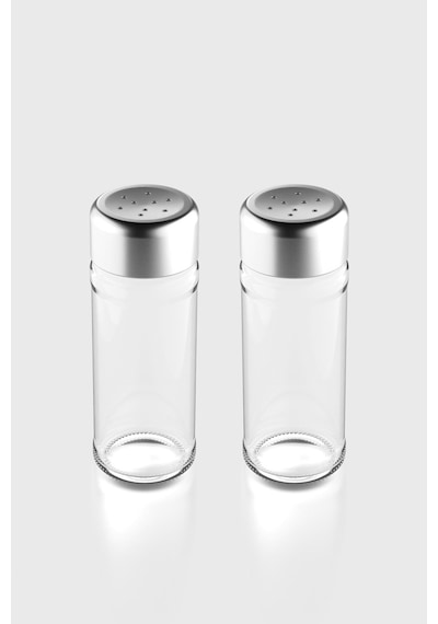 Renga Voca 112 Ml Metal Kapaklı 2'li Cam Tuzluk Biberlik Seti 121011 Gümüş