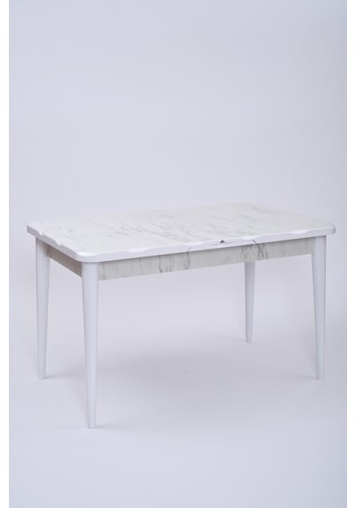 Yakamoz Polo Mdf Lak Panel Mutfak Masa Sandalye Takımı 80x130 beyaz