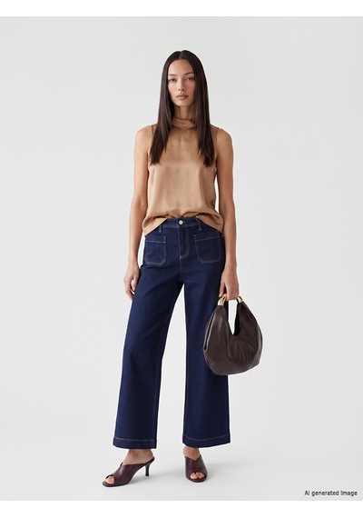 Lcwaıkıkı Classic İndigo Straigt Fit Kadın Jean Pantolon