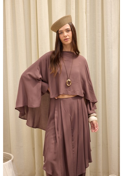 Mai Collection Marina Etek Detaylı Kahve Pantolon Takım