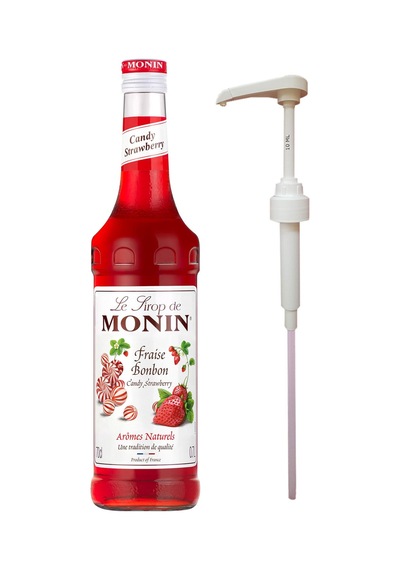 Monin Çilek Şurubu 700 ML+ Şurup Pompası