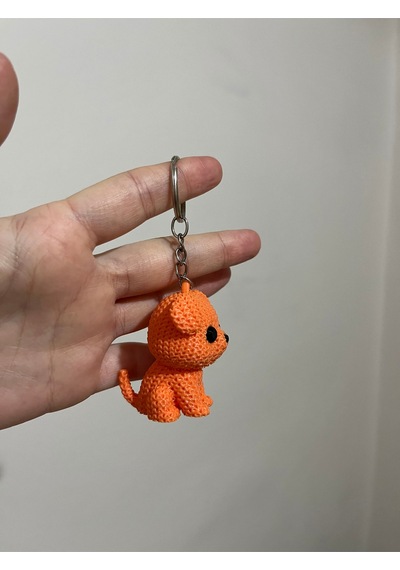 Reborn 3d Köpek Anahtarlık 1 Adet Turuncu