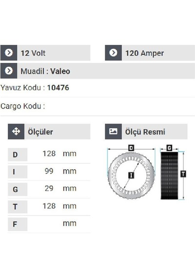 Nursan 180912 Statör 12v 120a Peugeot Ve Renault Grubu -volvo Klimalı