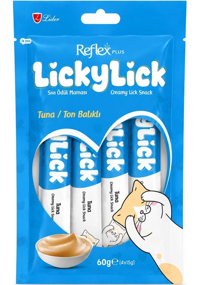 Reflex Plus Lickylick Kedi Sıvı Ödül Ton Balık 4  x 15 G