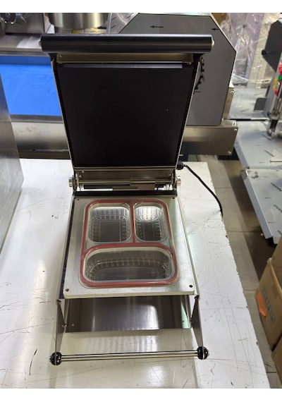 Propack Eko Yemek Paketleme Makinesi 3 Bölme Tabak Kapatma Makinası