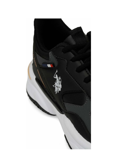 U.s. Polo Assn. Solıdar Yüksek Taban Erkek Spor Sneaker Ayakkabı Siyah