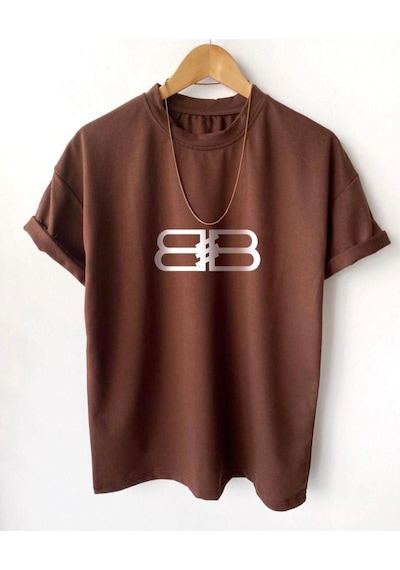 Flood Of Style Erkek Kahverengi Bb Baskılı Tshirt