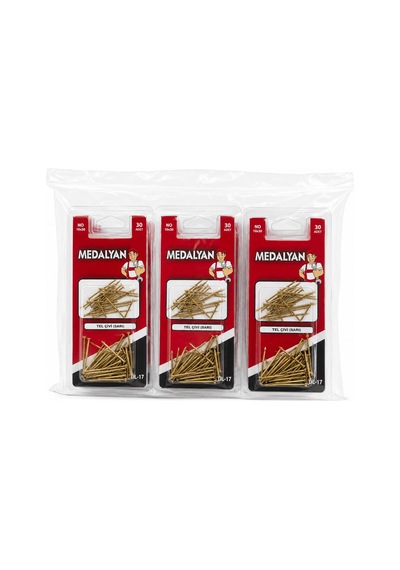 Medalyan Çivi Tel Sarı Tp Çelik Tel 10x30- 12'li Paket 10 X 30