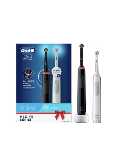 Oral-B Pro3 3900 Serisi Şarjlı Diş Fırçası 2'li
