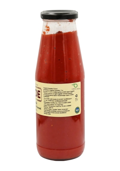 Sade Organik Domates Püresi 680 Gr.