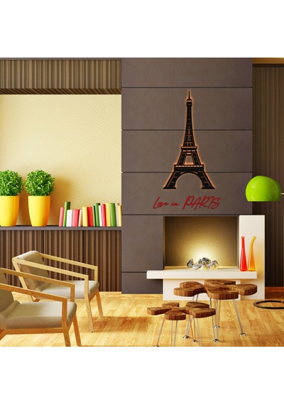 Led Aydınlatmalı Paris Eyfel Kulesi Silueti