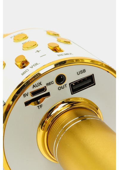 Eğlenceli Karaoke Mikrofon Bluetooth Hoparlör Usb Sd Kart Ve Aux Girişli Bt Hoparlörlü