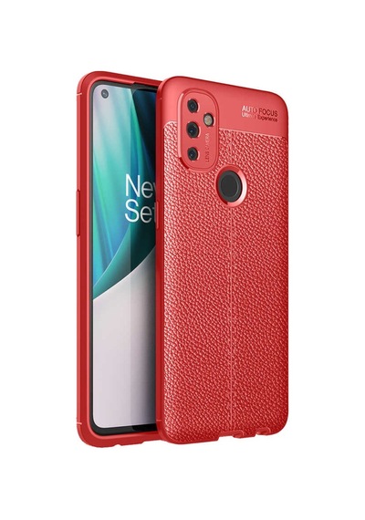 One Plus Nord N100 Kılıf Zore Niss Deri Desenli Silikon Kılıf