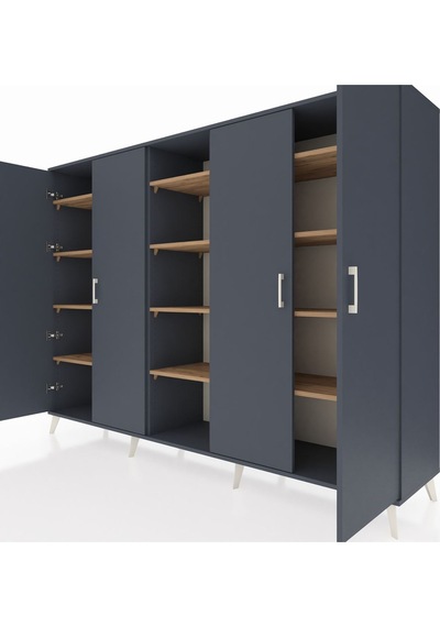 Hyperion Dolap 12 Raflı 4 Kapaklı 220x44x163 Antrasit-antrasit/ça Antrasit-antrasit/çam Hyperion Dolap 12 Raflı 4 Kapaklı 220x44x163 Antrasit-antrasit/ça Antrasit-antrasit/çam