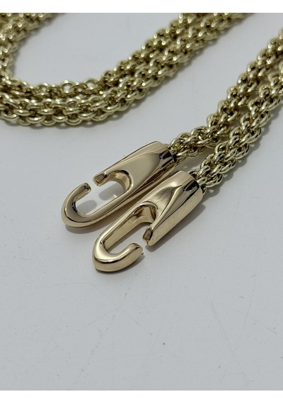 Çift Halkalı Çanta Askı Zinciri 120cm Light Gold