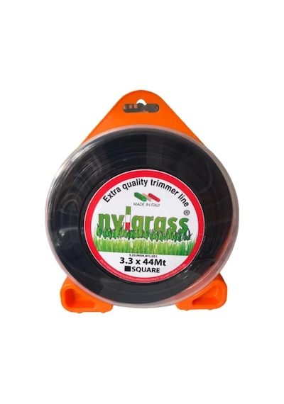 Nylgrass Siyah 4 Köşe Tırpan Misinası 3.3mm 44 Metre Yüksek Kaliteli