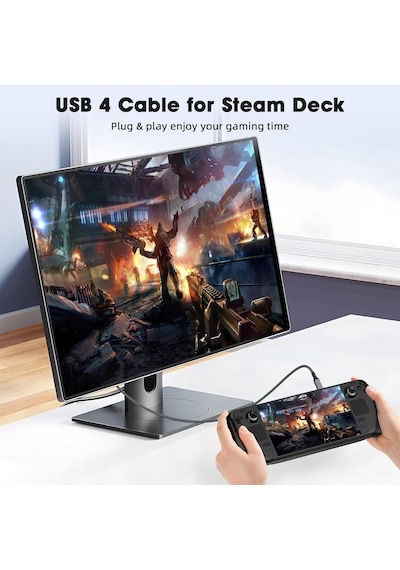 Fast Usb 4.0 40gbps, 240w, 8k60hz Usb4.0 Usb-c Kablosu 1 Metre Gri Klv-01 Standart